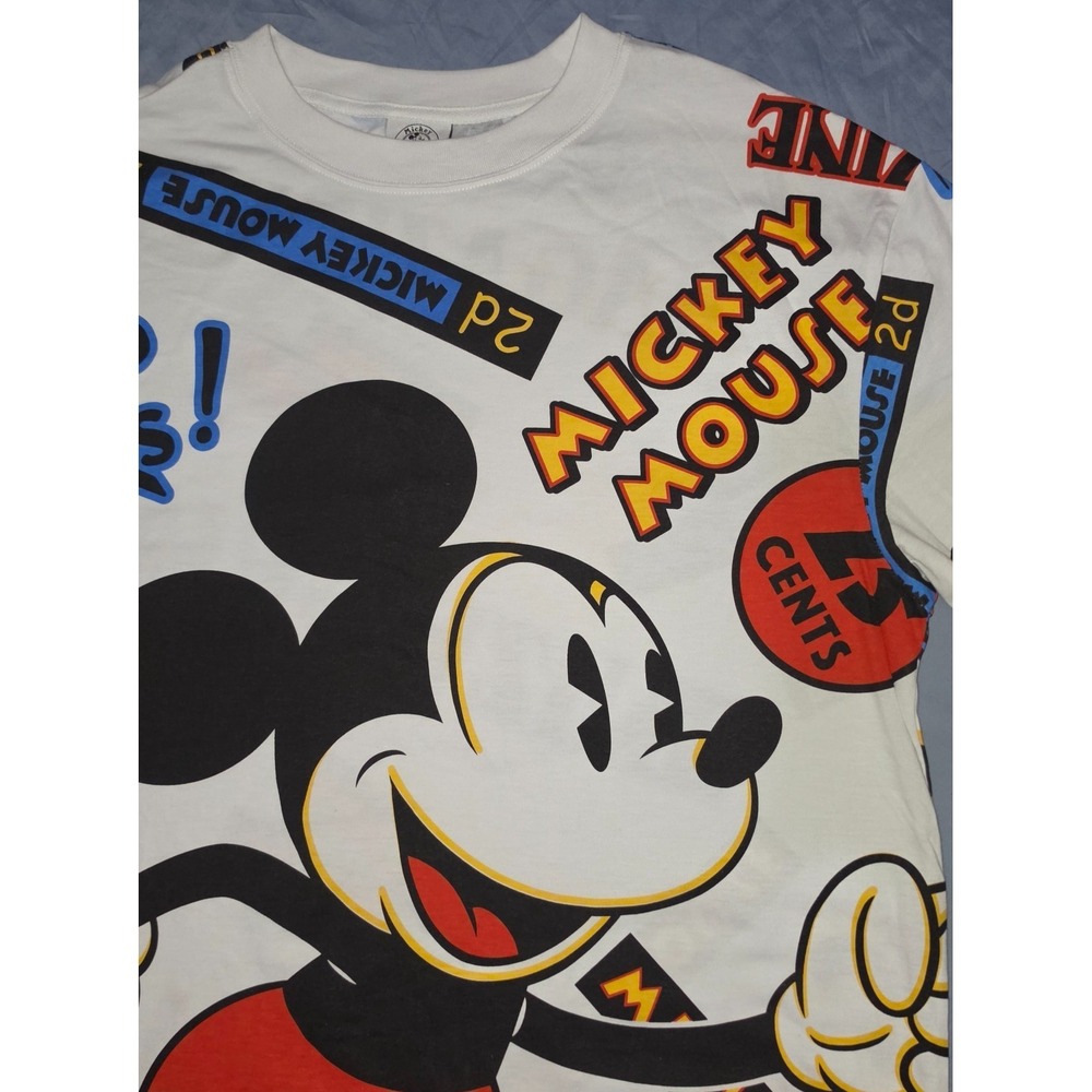 Disney Night Shirt Womens Size Large Mickey Mouse Magazine All Over Print AOP - Picture 2 of 7